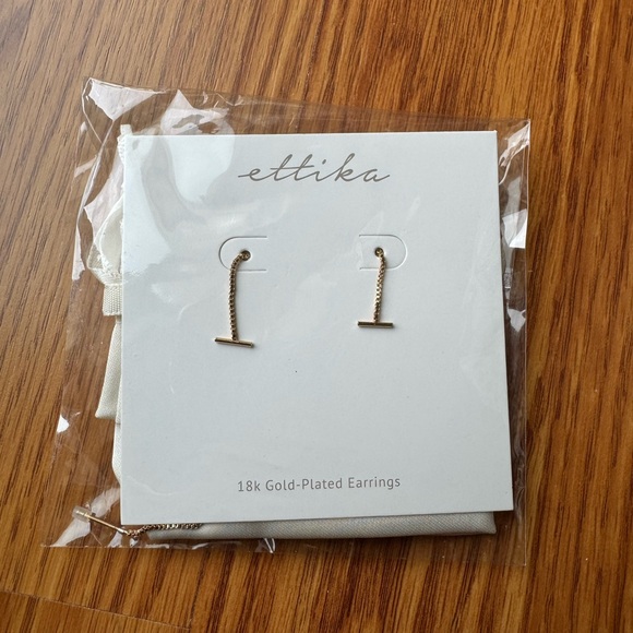 NEW Ettika Gold-Plated Threader Earrings - Picture 3 of 3